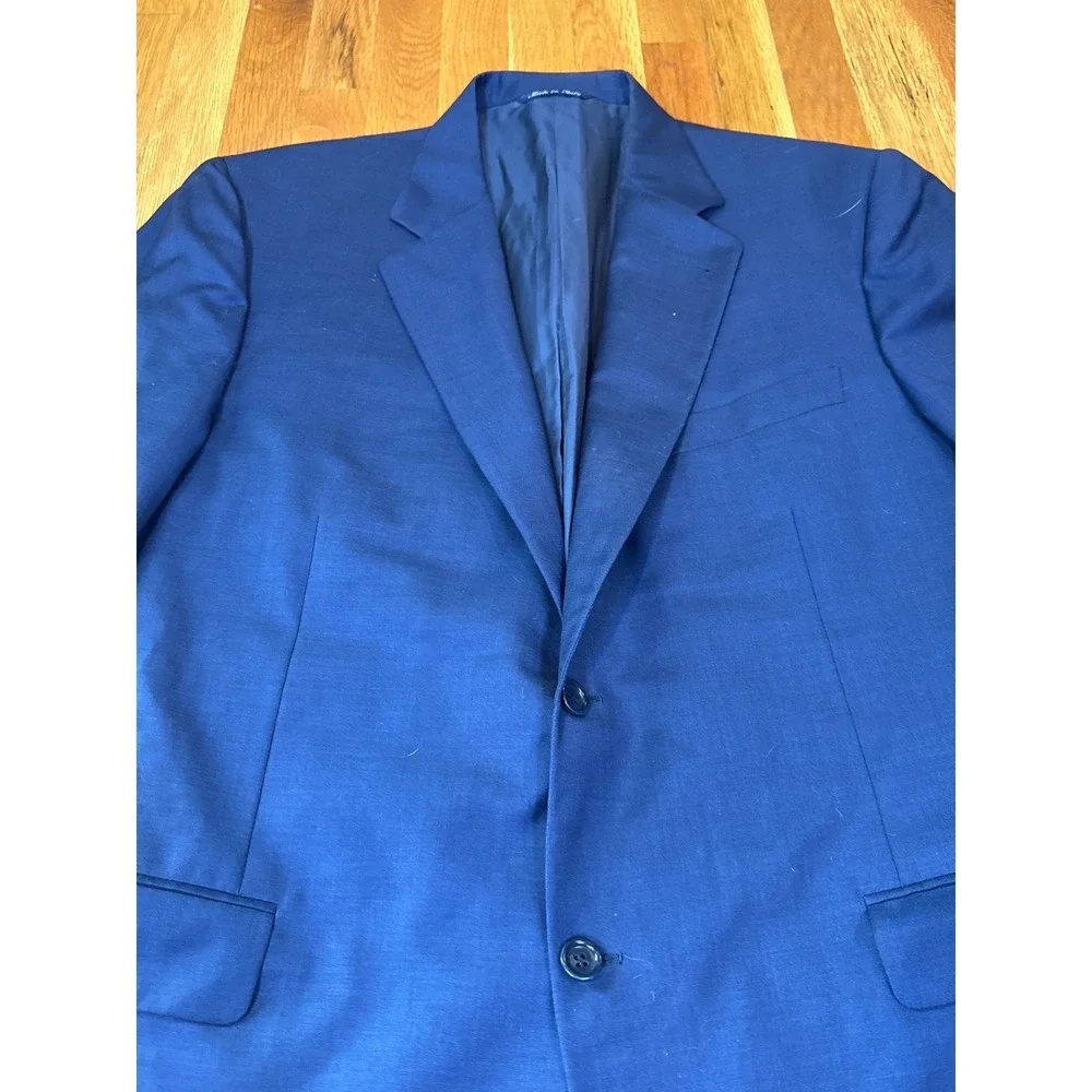 Canali Proposta Blazer 56R Blue Wool Sport Coat Italy Luxury